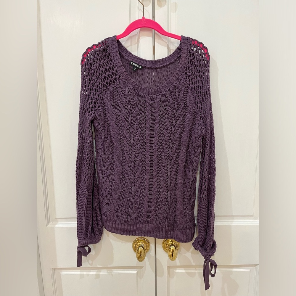 XS Express purple knit sweater